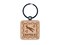 Australia Kangaroo Passport Travel Engraved Wood Square Keychain Tag Charm
